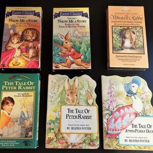 EASTER MOVIES FOR THE KIDDIES! Beatrix Potter VHS movies and books COLLECTIBLES